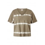 Kobiety T SHIRT TOP | s.Oliver T-shirt z nadrukiem - dusty olive tie dy/zielony - VY61417