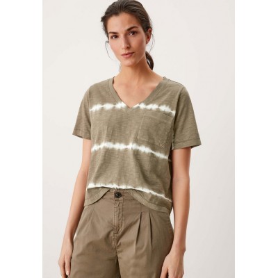 Kobiety T_SHIRT_TOP | s.Oliver T-shirt z nadrukiem - dusty olive tie dy/zielony - VY61417