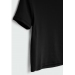 Kobiety T SHIRT TOP | Stradivarius CROPPED AUS BAUMWOLLE - T-shirt basic - black/czarny - BA65708