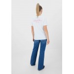 Kobiety T SHIRT TOP | Stradivarius MARILYN - T-shirt z nadrukiem - white/biały - XN53569