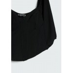 Kobiety T SHIRT TOP | Stradivarius T-shirt z nadrukiem - black/czarny - PS71260
