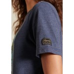 Kobiety T SHIRT TOP | Superdry HERITAGE MOUNTAIN - T-shirt z nadrukiem - eclipse navy marl/niebieskoszary - WL13450
