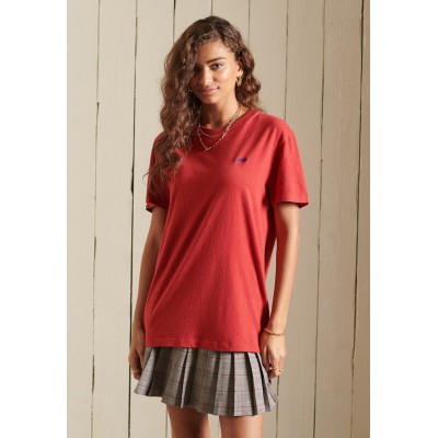 Kobiety T_SHIRT_TOP | Superdry LOOSE FIT  - T-shirt basic - hike red marl/czerwony - DA16651
