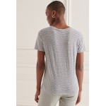 Kobiety T SHIRT TOP | Superdry POCKET - T-shirt basic - optic/black stripe/biały - JJ42341