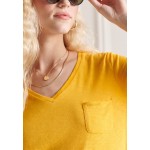 Kobiety T SHIRT TOP | Superdry POCKET - T-shirt basic - pigment yellow/żółty - IR20858