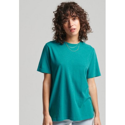 Kobiety T_SHIRT_TOP | Superdry VINTAGE LOGO - T-shirt basic - ocean green marl/jasnoniebieski - KU38632