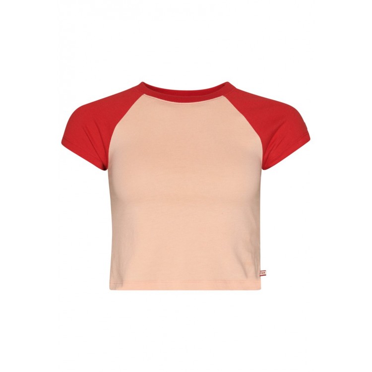Kobiety T SHIRT TOP | Superdry VINTAGE - T-shirt z nadrukiem - antique peach red/różowy - ZJ63146