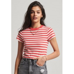 Kobiety T_SHIRT_TOP | Superdry VINTAGE  - T-shirt z nadrukiem - soda pop red oatmeal stripe/czerwony melanż - NK75000