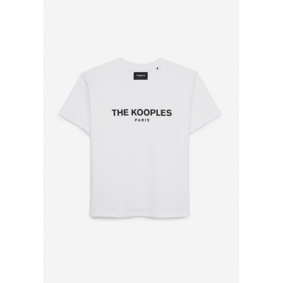 Kobiety T_SHIRT_TOP | The Kooples MANCHES COURTES  - T-shirt z nadrukiem - white/biały - UU56163
