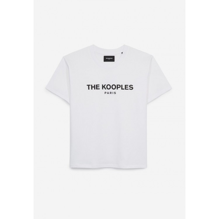 Kobiety T SHIRT TOP | The Kooples MANCHES COURTES - T-shirt z nadrukiem - white/biały - UU56163