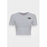 Kobiety T SHIRT TOP | The North Face CROP TEE - T-shirt basic - light grey heather/szary - LS67840