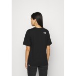 Kobiety T SHIRT TOP | The North Face FINE TEE - T-shirt z nadrukiem - black/czarny - PB68767