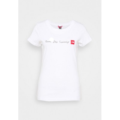 Kobiety T_SHIRT_TOP | The North Face NEVER STOP EXPLORING - T-shirt z nadrukiem - white/red/biały - BG36866