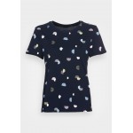 Kobiety T SHIRT TOP | TOM TAILOR CREW NECK - T-shirt z nadrukiem - navy/granatowy - KU97115