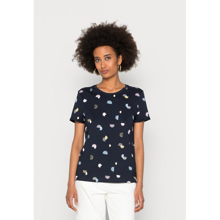 Kobiety T SHIRT TOP | TOM TAILOR CREW NECK - T-shirt z nadrukiem - navy/granatowy - KU97115