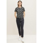Kobiety T SHIRT TOP | TOM TAILOR DENIM T-shirt z nadrukiem - black daisy print/czarny - QR75331