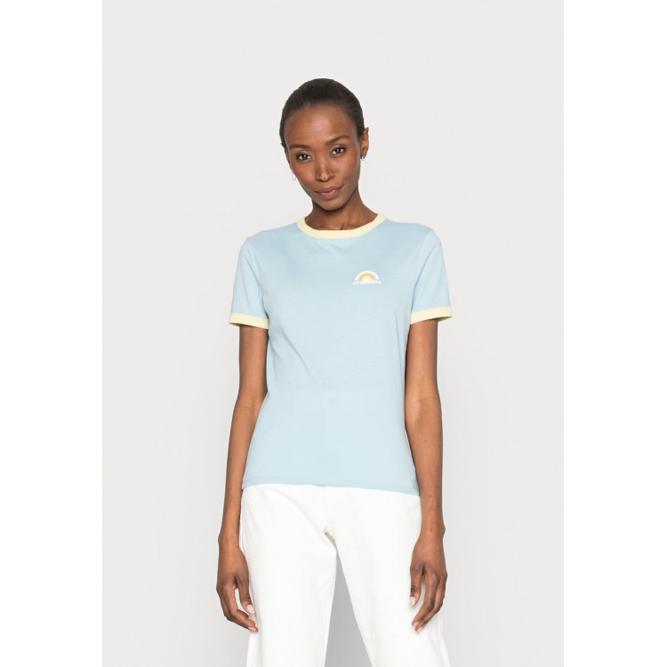 Kobiety T SHIRT TOP | TOM TAILOR DENIM T-shirt z nadrukiem - calm cloud blue/niebieski - YP15647