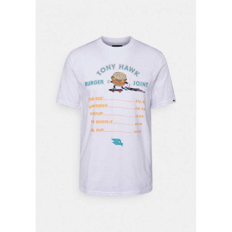 Kobiety T SHIRT TOP | Tony Hawk PERALTA UNISEX - T-shirt z nadrukiem - white/biały - VN36993