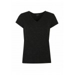 Kobiety T SHIRT TOP | Top Secret KRÓTKIM RĘKAWEM - T-shirt basic - czarny/czarny melanż - XO35019