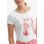 Kobiety T SHIRT TOP | Top Secret T-shirt z nadrukiem - biały - UJ70172