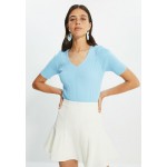 Kobiety T SHIRT TOP | Trendyol T-shirt basic - blue/niebieski - IX61216