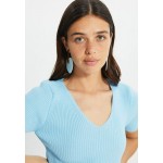 Kobiety T SHIRT TOP | Trendyol T-shirt basic - blue/niebieski - IX61216