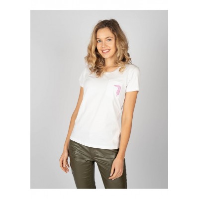 Kobiety T_SHIRT_TOP | Trussardi T-SHIRT - T-shirt basic - white (w001)/biały - UV42317