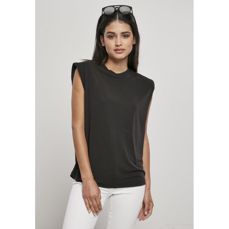 Kobiety T SHIRT TOP | Urban Classics PADDED SHOULDER TANK - T-shirt basic - schwarz/czarny - DU16440