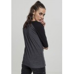 Kobiety T SHIRT TOP | Urban Classics T-shirt z nadrukiem - charcoal/black/antracytowy melanż - MW83909