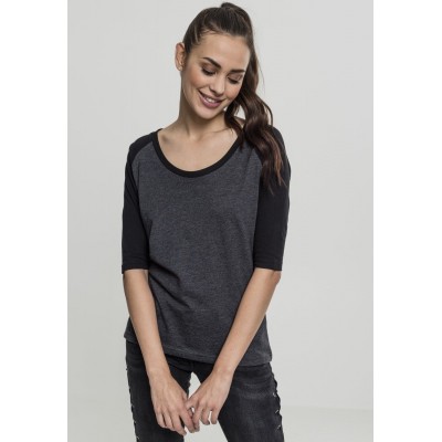 Kobiety T_SHIRT_TOP | Urban Classics T-shirt z nadrukiem - charcoal/black/antracytowy melanż - MW83909