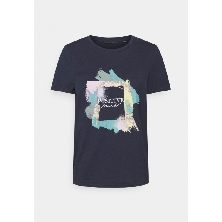 Kobiety T SHIRT TOP | Vero Moda VMHINAFRANCIS - T-shirt z nadrukiem - night skyprint:positive/granatowy - ZM07125