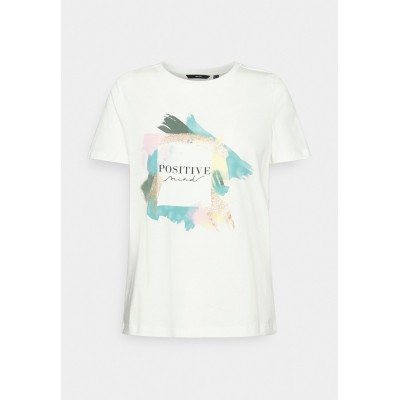 Kobiety T_SHIRT_TOP | Vero Moda VMHINAFRANCIS - T-shirt z nadrukiem - snow white/biały - WP80970