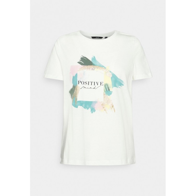 Kobiety T SHIRT TOP | Vero Moda VMHINAFRANCIS - T-shirt z nadrukiem - snow white/biały - WP80970