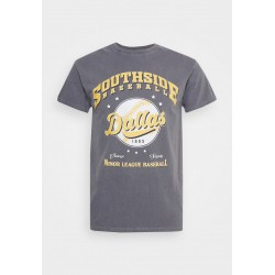 Kobiety T_SHIRT_TOP | Vintage Supply OVERDYED WITH SOUTHSIDE DALLAS GRAPHIC UNISEX - T-shirt z nadrukiem - charcoal grey/szary - II41162