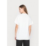 Kobiety T SHIRT TOP | Vintage Supply VAN GOGH FLOWERS GRAPHIC - T-shirt z nadrukiem - white/biały - OM91289