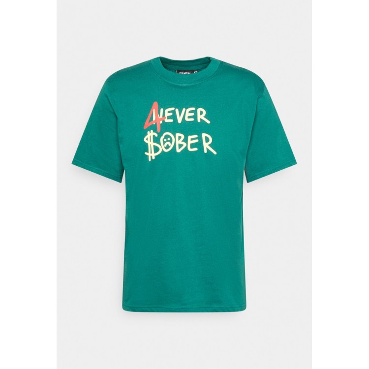 Kobiety T SHIRT TOP | Wasted Paris NEVER 4 REVER - T-shirt z nadrukiem - pine green/zielony - GX44142