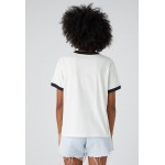 Kobiety T SHIRT TOP | Wrangler 75TH ANNI RINGER TEE - T-shirt z nadrukiem - black beauty/czarny - PN00899