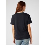 Kobiety T SHIRT TOP | Wrangler CREW TEE - T-shirt z nadrukiem - faded black/czarny - NV93685