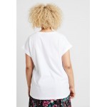 Kobiety T SHIRT TOP | Zizzi MKATJA - T-shirt basic - white/biały - PZ58012