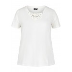 Kobiety T SHIRT TOP | Zizzi T-shirt basic - white/biały - CV21992