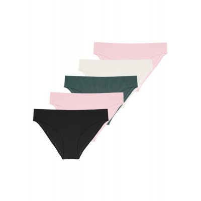 Kobiety UNDERPANT | DORINA FLO BRIEF 5 PACK - Figi - black pink green white/czarny - AT50664