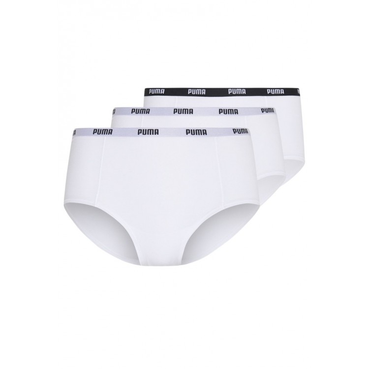 Kobiety UNDERPANT | Puma MINI SHORT 3 PACK - Panty - white/biały - NS94991
