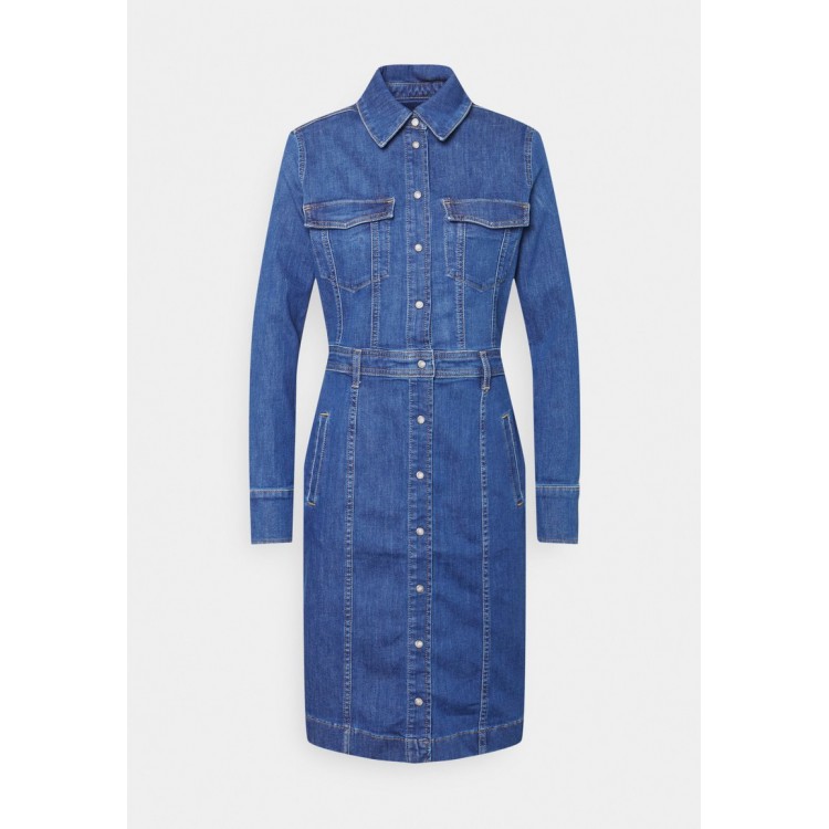 Kobiety DRESS | 7 for all mankind LUXE DRESS YESTERDAY - Sukienka jeansowa - dark blue/granatowy - WB07107