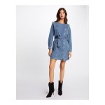 Kobiety DRESS | Morgan STRAIGHT BELTED - Sukienka jeansowa - stone blue denim/szaroniebieski - JI27406