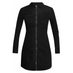 Kobiety DRESS | Noisy May NMLISA ZIP DRESS - Sukienka jeansowa - black/czarny - FW41201