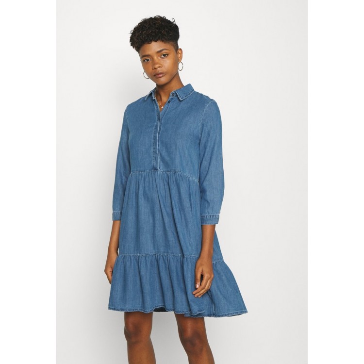 Kobiety DRESS | ONLY ONLENYA LIFE 3/4 SLEEVE - Sukienka jeansowa - medium blue denim/niebieski denim - NA21471