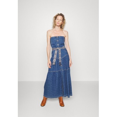 Kobiety DRESS | Pinko ENERGICA DRESS - Sukienka jeansowa - dark blue denim/niebieski - AQ20341