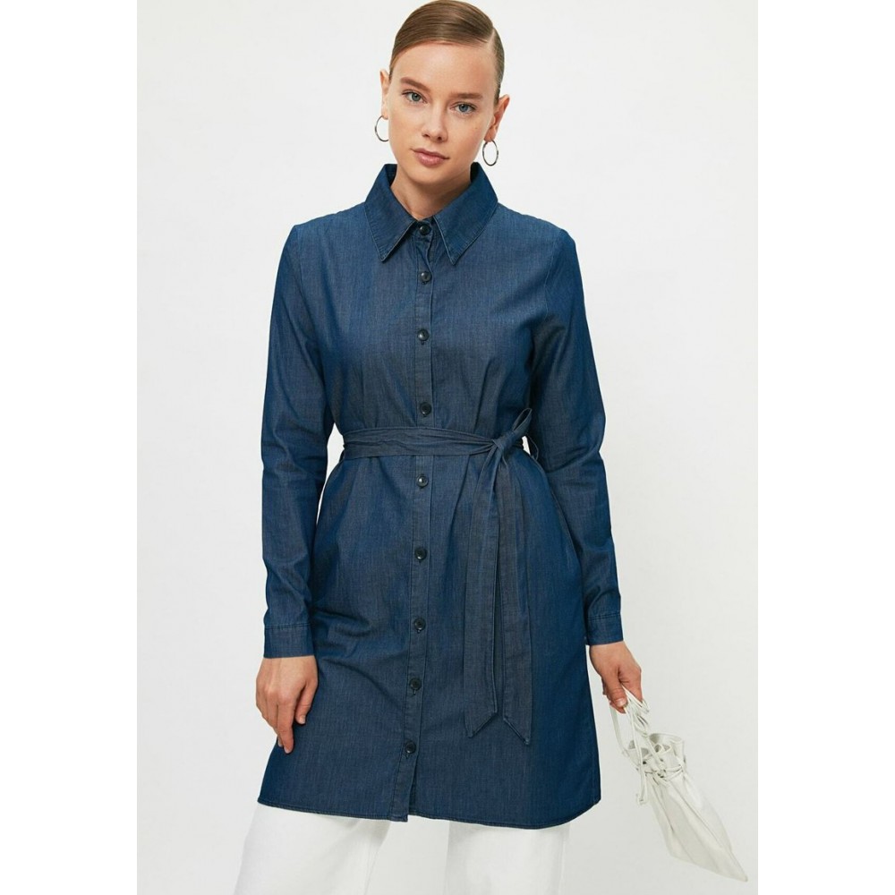 Kobiety DRESS | Trendyol PARENT - Sukienka jeansowa - navy blue/granatowy - YG44875