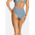 Kobiety BEACH TROUSER | Feba Swimwear Dół od bikini - szary prążek wysoki stan/szary - UZ37272