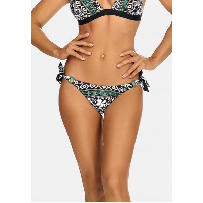 Kobiety BEACH_TROUSER | Feba Swimwear Dół od bikini - wiązane po bokach/orientalny wzór/czarny - SL80097